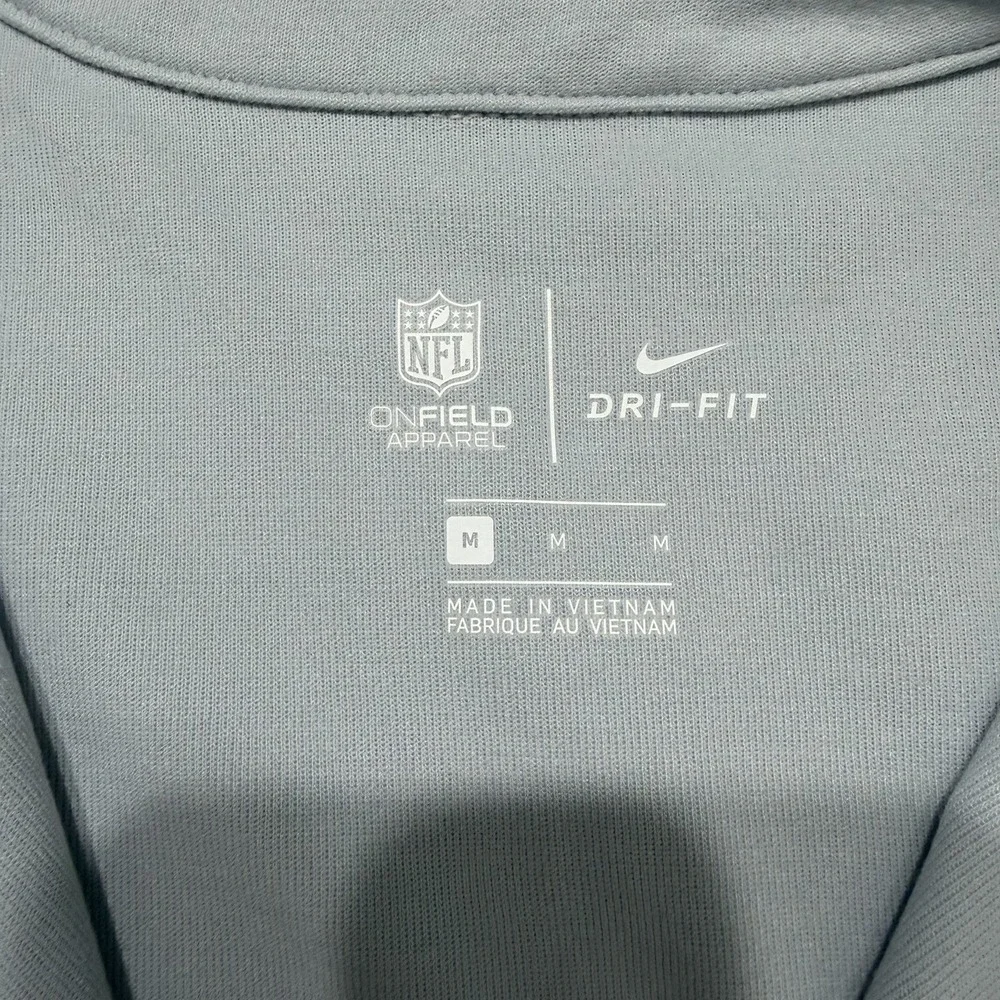 Nike‎ Las Vegas Raiders Dri-FIT On Field Quarter Zip Pullover Gray Men's M NFL